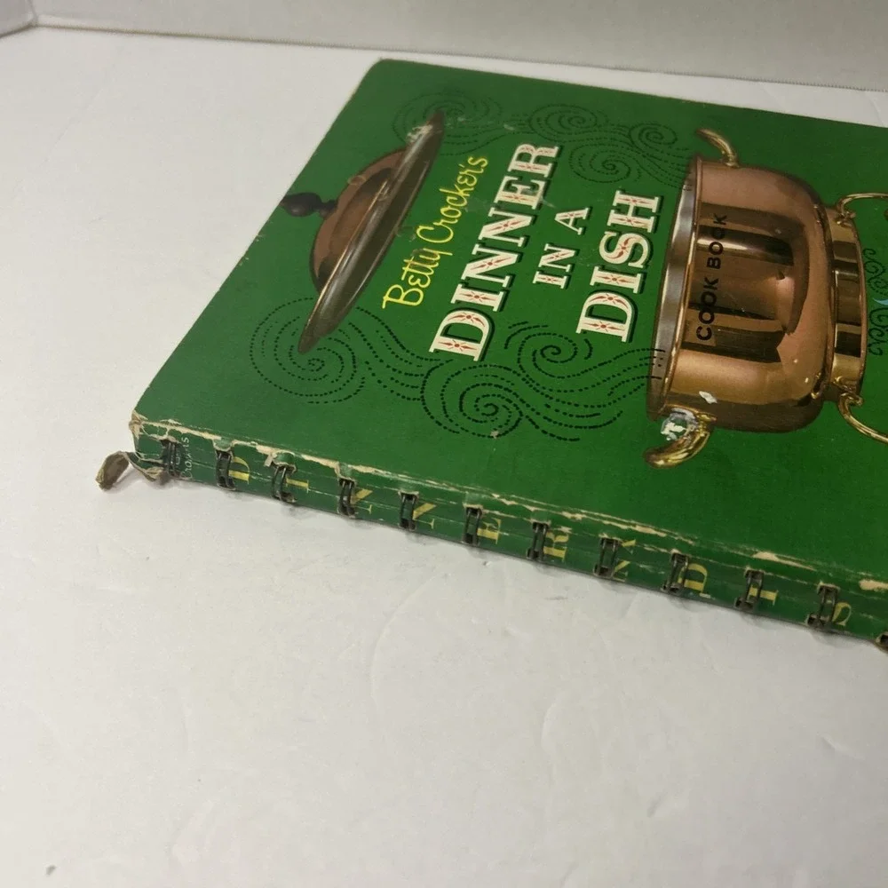 Betty Crocker's Dinner In A Dish 1965 Vintage Hardcover Spiral Bound Book 1 Ed